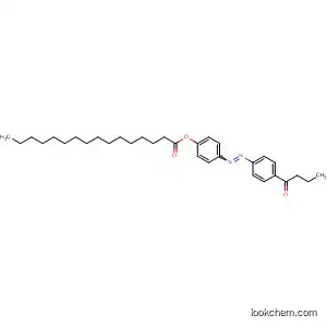 Molecular Structure of 82735-89-5 (Hexadecanoic acid, 4-[[4-(1-oxobutyl)phenyl]azo]phenyl ester, (E)-)