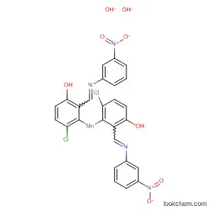 Molecular Structure of 83126-45-8 (Manganese, bis[4-chloro-2-[[(3-nitrophenyl)imino]methyl]phenolato]-)