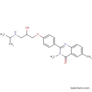 Molecular Structure of 83722-45-6 (4(3H)-Quinazolinone,
2-[4-[2-hydroxy-3-[(1-methylethyl)amino]propoxy]phenyl]-3,6-dimethyl-)