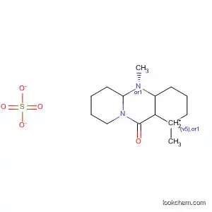 Molecular Structure of 85173-37-1 (1H-Pyrido[2,1-b]quinazolinium,
2,3,4,4a,6,7,8,9,11,11a-decahydro-5-methyl-11-oxo-, cis-, methyl
sulfate)
