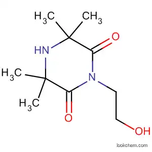 Molecular Structure of 85181-16-4 (2,6-Piperazinedione, 1-(2-hydroxyethyl)-3,3,5,5-tetramethyl-)