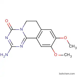 Molecular Structure of 85686-52-8 (4H-1,3,5-Triazino[2,1-a]isoquinolin-4-one,
2-amino-6,7-dihydro-9,10-dimethoxy-)