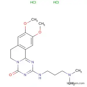 Molecular Structure of 85686-59-5 (4H-1,3,5-Triazino[2,1-a]isoquinolin-4-one,
2-[[3-(dimethylamino)propyl]amino]-6,7-dihydro-9,10-dimethoxy-,
dihydrochloride)
