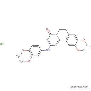 Molecular Structure of 85686-61-9 (4H-1,3,5-Triazino[2,1-a]isoquinolin-4-one,
2-[(3,4-dimethoxyphenyl)amino]-6,7-dihydro-9,10-dimethoxy-,
monohydrochloride)