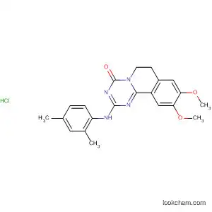 Molecular Structure of 85686-62-0 (4H-1,3,5-Triazino[2,1-a]isoquinolin-4-one,
2-[(2,4-dimethylphenyl)amino]-6,7-dihydro-9,10-dimethoxy-,
monohydrochloride)