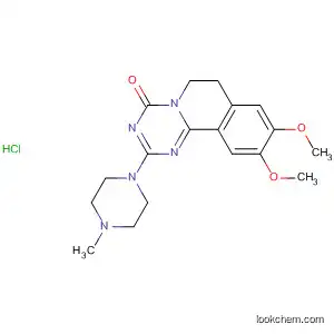 Molecular Structure of 85686-66-4 (4H-1,3,5-Triazino[2,1-a]isoquinolin-4-one,
6,7-dihydro-9,10-dimethoxy-2-(4-methyl-1-piperazinyl)-,
monohydrochloride)
