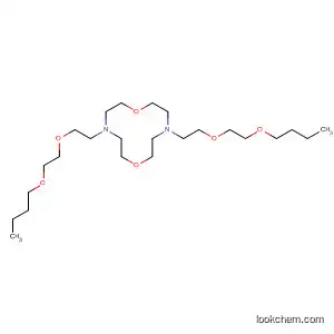 Molecular Structure of 85726-95-0 (1,7-Dioxa-4,10-diazacyclododecane, 4,10-bis[2-(2-butoxyethoxy)ethyl]-)