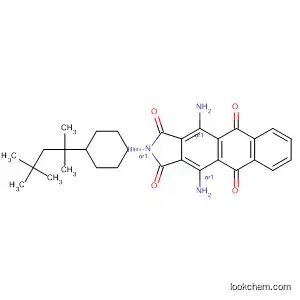 Molecular Structure of 86184-07-8 (1H-Naphth[2,3-f]isoindole-1,3,5,10(2H)-tetrone,
4,11-diamino-2-[4-(1,1,3,3-tetramethylbutyl)cyclohexyl]-, trans-)