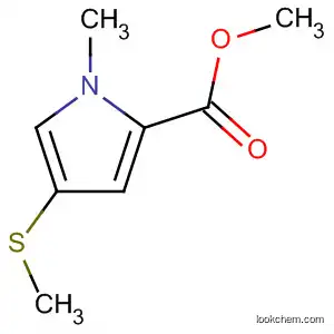 Molecular Structure of 86186-83-6 (1H-Pyrrole-2-carboxylic acid, 1-methyl-4-(methylthio)-, methyl ester)