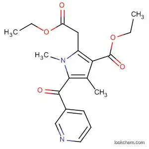 Molecular Structure of 86186-95-0 (1H-Pyrrole-2-acetic acid,
3-(ethoxycarbonyl)-1,4-dimethyl-5-(3-pyridinylcarbonyl)-, ethyl ester)