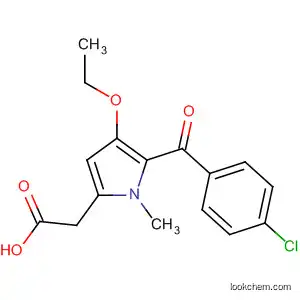 Molecular Structure of 86187-12-4 (1H-Pyrrole-2-acetic acid, 5-(4-chlorobenzoyl)-4-ethoxy-1-methyl-)