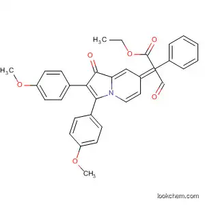 Molecular Structure of 86193-28-4 (Benzenepropanoic acid,
a-[2,3-bis(4-methoxyphenyl)-1-oxo-7(1H)-indolizinylidene]-b-oxo-, ethyl
ester)