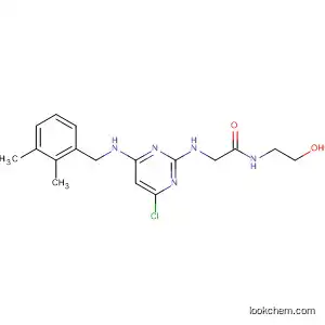 Molecular Structure of 86627-22-7 (Acetamide,
2-[[4-chloro-6-[(2,3-dimethylphenyl)methylamino]-2-pyrimidinyl]amino]-N
-(2-hydroxyethyl)-)