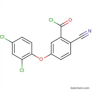 Molecular Structure of 87026-86-6 (Benzoyl chloride, 2-cyano-5-(2,4-dichlorophenoxy)-)