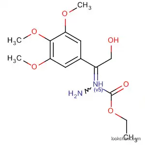 Molecular Structure of 87428-57-7 (Hydrazinecarboxylic acid,
[2-hydroxy-1-(3,4,5-trimethoxyphenyl)ethylidene]-, ethyl ester)