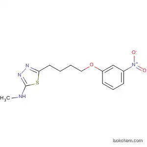 Molecular Structure of 87431-56-9 (1,3,4-Thiadiazol-2-amine, N-methyl-5-[4-(3-nitrophenoxy)butyl]-)