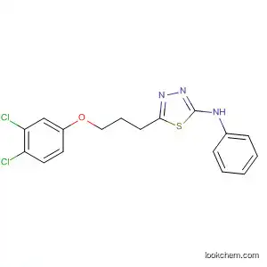 Molecular Structure of 87431-61-6 (1,3,4-Thiadiazol-2-amine, 5-[3-(3,4-dichlorophenoxy)propyl]-N-phenyl-)