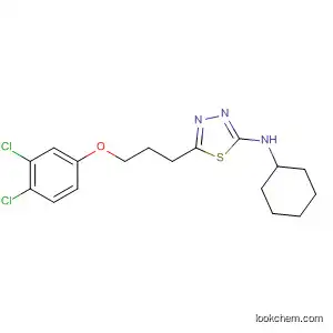 Molecular Structure of 87431-65-0 (1,3,4-Thiadiazol-2-amine,
N-cyclohexyl-5-[3-(3,4-dichlorophenoxy)propyl]-)