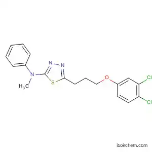 Molecular Structure of 87431-66-1 (1,3,4-Thiadiazol-2-amine,
5-[3-(3,4-dichlorophenoxy)propyl]-N-methyl-N-phenyl-)