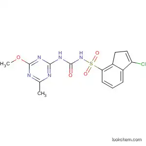 Molecular Structure of 87473-66-3 (1H-Indene-7-sulfonamide,
3-chloro-N-[[(4-methoxy-6-methyl-1,3,5-triazin-2-yl)amino]carbonyl]-)