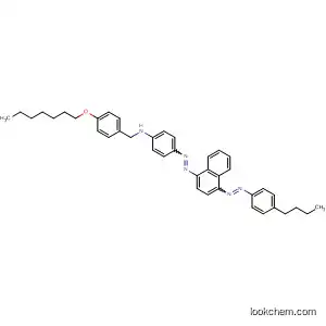 Molecular Structure of 87534-69-8 (Benzenemethanamine,
N-[4-[[4-[(4-butylphenyl)azo]-1-naphthalenyl]azo]phenyl]-4-(heptyloxy)-)