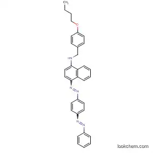 Molecular Structure of 87534-71-2 (1-Naphthalenamine,
N-[(4-butoxyphenyl)methyl]-4-[[4-(phenylazo)phenyl]azo]-)