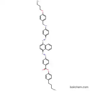 Molecular Structure of 87534-73-4 (Benzoic acid,
4-[[4-[[4-[[(4-butoxyphenyl)methyl]amino]phenyl]azo]-1-naphthalenyl]azo]
-, 4-butylphenyl ester)