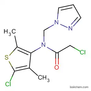 Molecular Structure of 87675-07-8 (Acetamide,
2-chloro-N-(5-chloro-2,4-dimethyl-3-thienyl)-N-(1H-pyrazol-1-ylmethyl)-)
