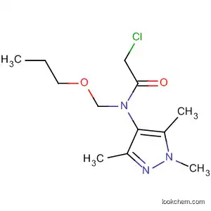Molecular Structure of 87675-20-5 (Acetamide,
2-chloro-N-(propoxymethyl)-N-(1,3,5-trimethyl-1H-pyrazol-4-yl)-)