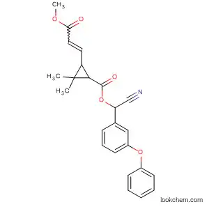 Molecular Structure of 87678-61-3 (Cyclopropanecarboxylic acid,
3-(3-methoxy-3-oxo-1-propenyl)-2,2-dimethyl-,
cyano(3-phenoxyphenyl)methyl ester)