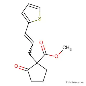Molecular Structure of 87802-91-3 (Cyclopentanecarboxylic acid, 2-oxo-1-[3-(2-thienyl)-2-propenyl]-, methyl
ester)