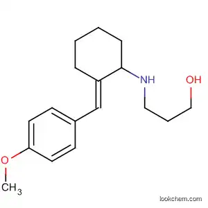 Molecular Structure of 87908-57-4 (1-Propanol, 3-[[2-[(4-methoxyphenyl)methylene]cyclohexyl]amino]-, (E)-)