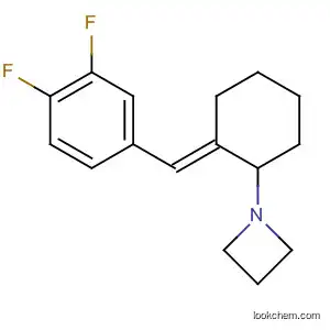 Molecular Structure of 87908-84-7 (Azetidine, 1-[2-[(3,4-difluorophenyl)methylene]cyclohexyl]-, (E)-)