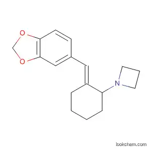 Molecular Structure of 87908-94-9 (Azetidine, 1-[2-(1,3-benzodioxol-5-ylmethylene)cyclohexyl]-, (E)-)