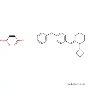 Molecular Structure of 87909-09-9 (Azetidine, 1-[(2E)-2-[[4-(phenylmethyl)phenyl]methylene]cyclohexyl]-,
(2Z)-2-butenedioate (1:1))