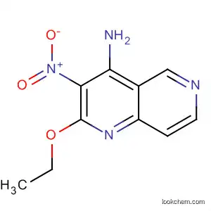 Molecular Structure of 87992-38-9 (1,6-Naphthyridin-4-amine, 2-ethoxy-3-nitro-)