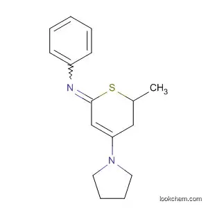 Molecular Structure of 87992-45-8 (Benzenamine,
N-[5,6-dihydro-6-methyl-4-(1-pyrrolidinyl)-2H-thiopyran-2-ylidene]-)