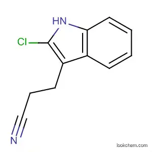 Molecular Structure of 88037-28-9 (1H-Indole-3-propanenitrile, a-chloro-)