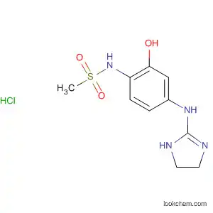 Molecular Structure of 88043-67-8 (Methanesulfonamide,
N-[4-[(4,5-dihydro-1H-imidazol-2-yl)amino]-2-hydroxyphenyl]-,
monohydrochloride)
