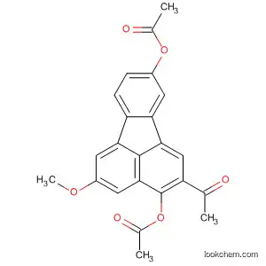 Molecular Structure of 88070-19-3 (Ethanone, 1-[3,9-bis(acetyloxy)-5-methoxy-2-fluoranthenyl]-)
