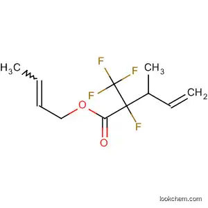 Molecular Structure of 88071-32-3 (4-Pentenoic acid, 2-fluoro-3-methyl-2-(trifluoromethyl)-, 2-butenyl ester)