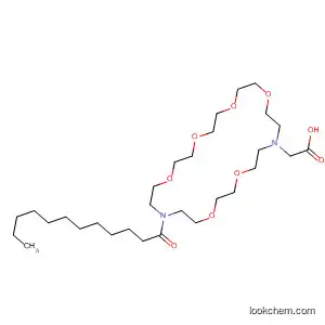 Molecular Structure of 88071-42-5 (1,4,7,10,16,19-Hexaoxa-13,22-diazacyclotetracosane-13-acetic acid,
22-(1-oxododecyl)-)