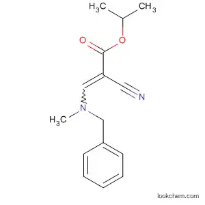 Molecular Structure of 88107-28-2 (2-Propenoic acid, 2-cyano-3-[methyl(phenylmethyl)amino]-,
1-methylethyl ester)