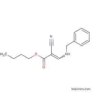 Molecular Structure of 88107-29-3 (2-Propenoic acid, 2-cyano-3-[(phenylmethyl)amino]-, butyl ester)