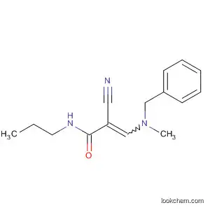 Molecular Structure of 88107-31-7 (2-Propenamide, 2-cyano-3-[methyl(phenylmethyl)amino]-N-propyl-)