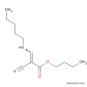 Molecular Structure of 88107-32-8 (2-Propenoic acid, 3-(butylmethylamino)-2-cyano-, butyl ester)