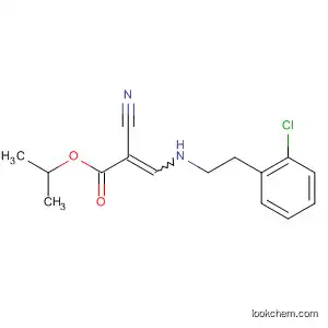 Molecular Structure of 88107-48-6 (2-Propenoic acid, 3-[[(2-chlorophenyl)methyl]methylamino]-2-cyano-,
1-methylethyl ester)