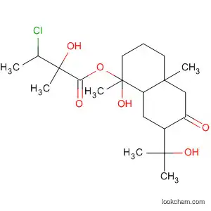 Molecular Structure of 88143-02-6 (Butanoic acid, 3-chloro-2-hydroxy-2-methyl-,
decahydro-1-hydroxy-7-(1-hydroxy-1-methylethyl)-1,4a-dimethyl-6-oxo-2
-naphthalenyl ester)
