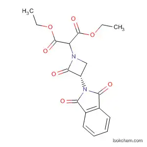 Molecular Structure of 88143-93-5 (Propanedioic acid,
[3-(1,3-dihydro-1,3-dioxo-2H-isoindol-2-yl)-2-oxo-1-azetidinyl]-, diethyl
ester, (S)-)