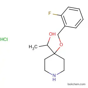 Molecular Structure of 88144-31-4 (4-Piperidinemethanol, 4-[(2-fluorophenyl)methoxy]-a-methyl-,
hydrochloride)